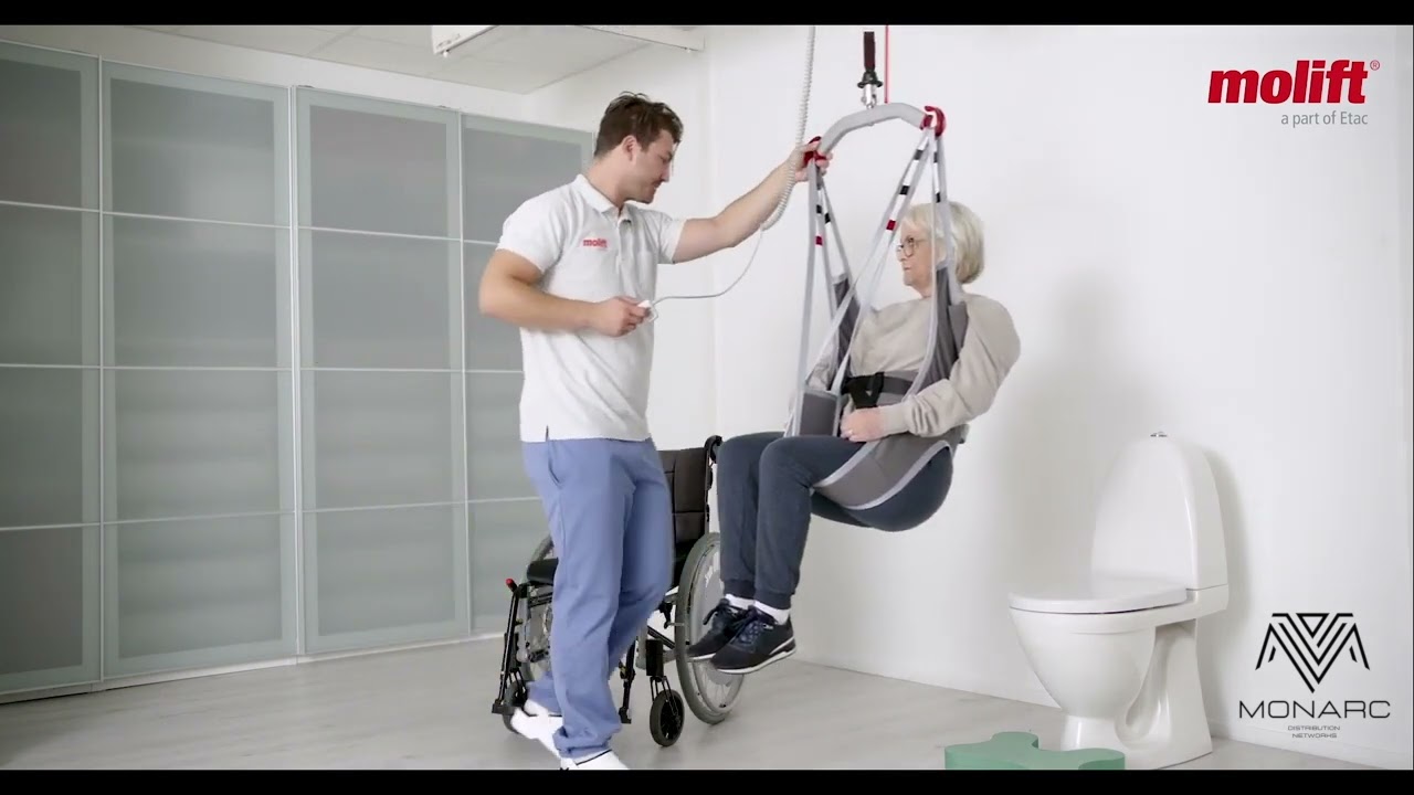 Etac | Molift | Ceiling Hoist | Room to Toilet transfer | Easy Transfer