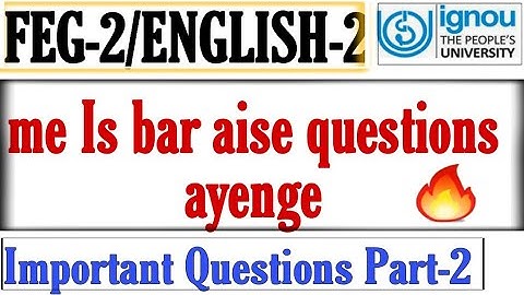 Feg-2 important topics