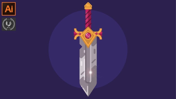 Sword Design In Adobe Illustrator cc 2022