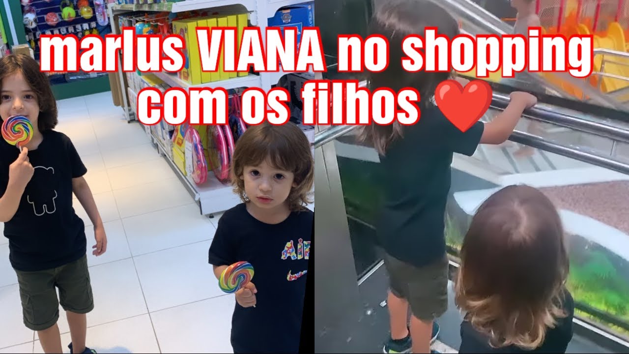 DE 👁️ NOS STORY/MARLUS VIANA passeando no shopping com os filhos Heitor e Samuel 😍💜👏👏