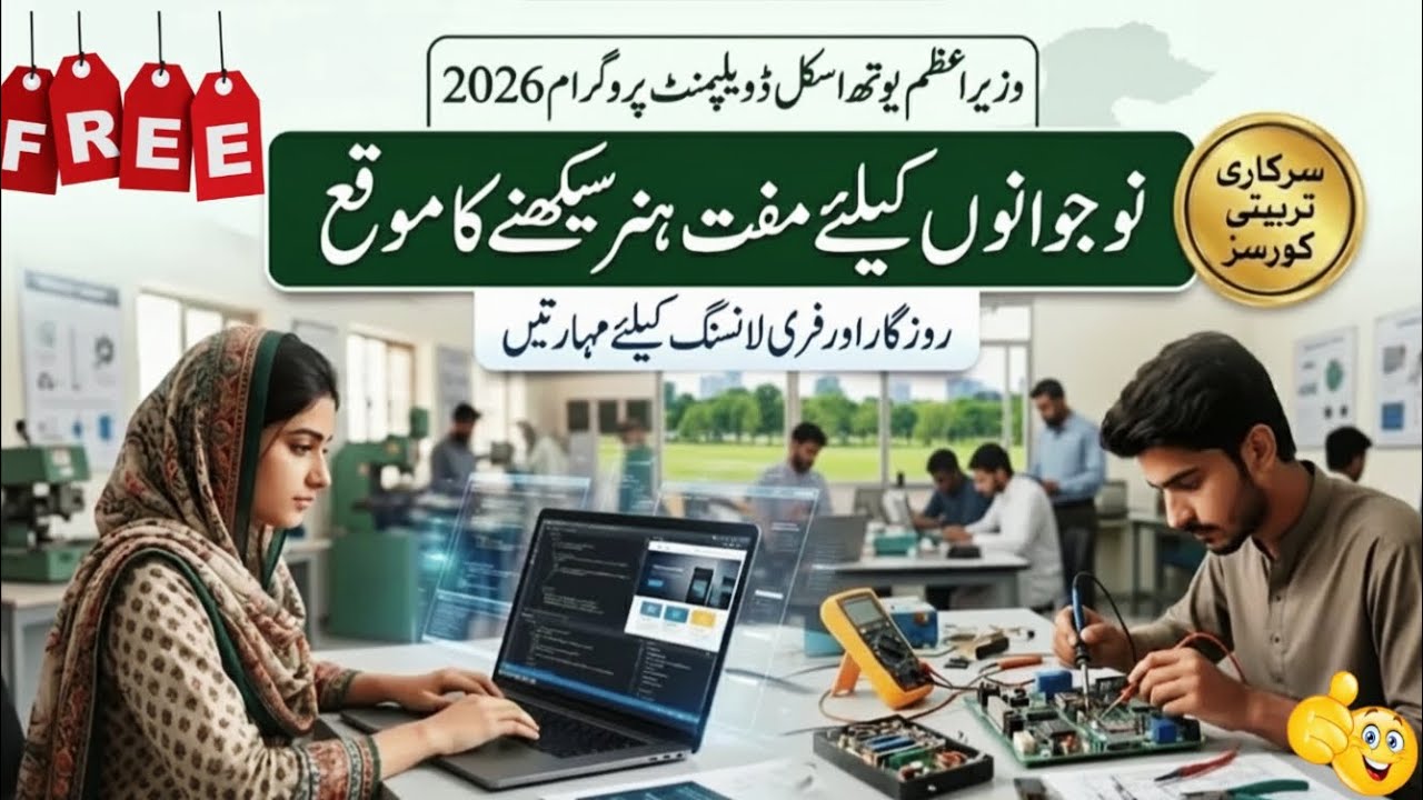 CM Maryam Nawaz Youth Skill Development Program 2026 || free me hunar sikheaye 2026 || online apply 