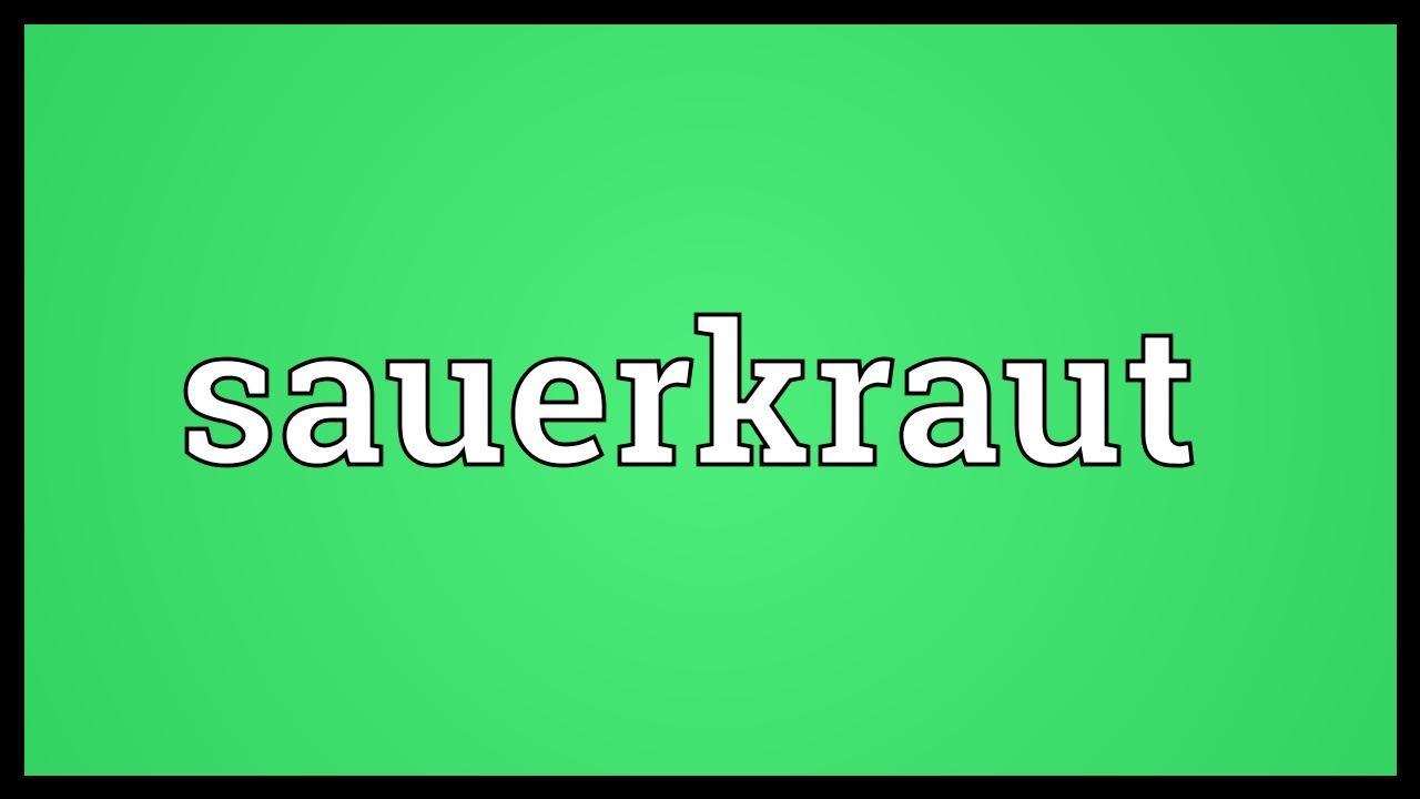 Sauerkraut Meaning In English at Grace Huie blog