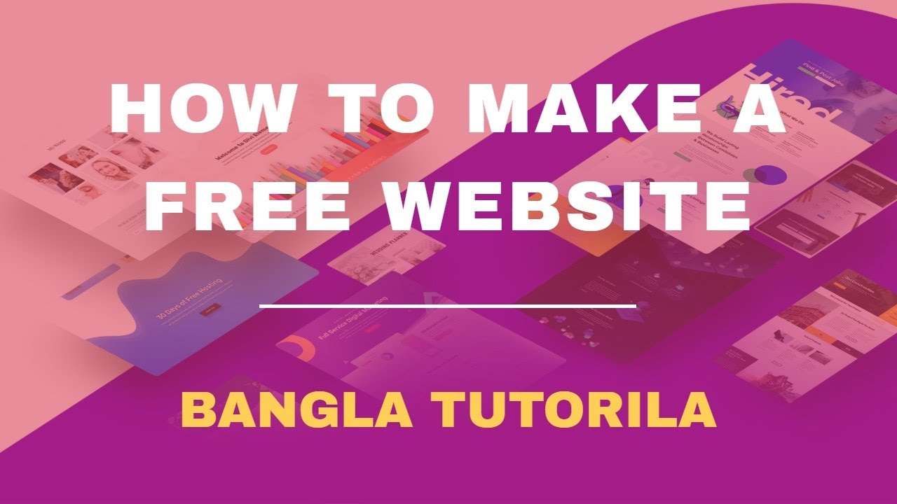 How to Make a free Website Bangla Tutorial | Tech Bangla Real - YouTube
