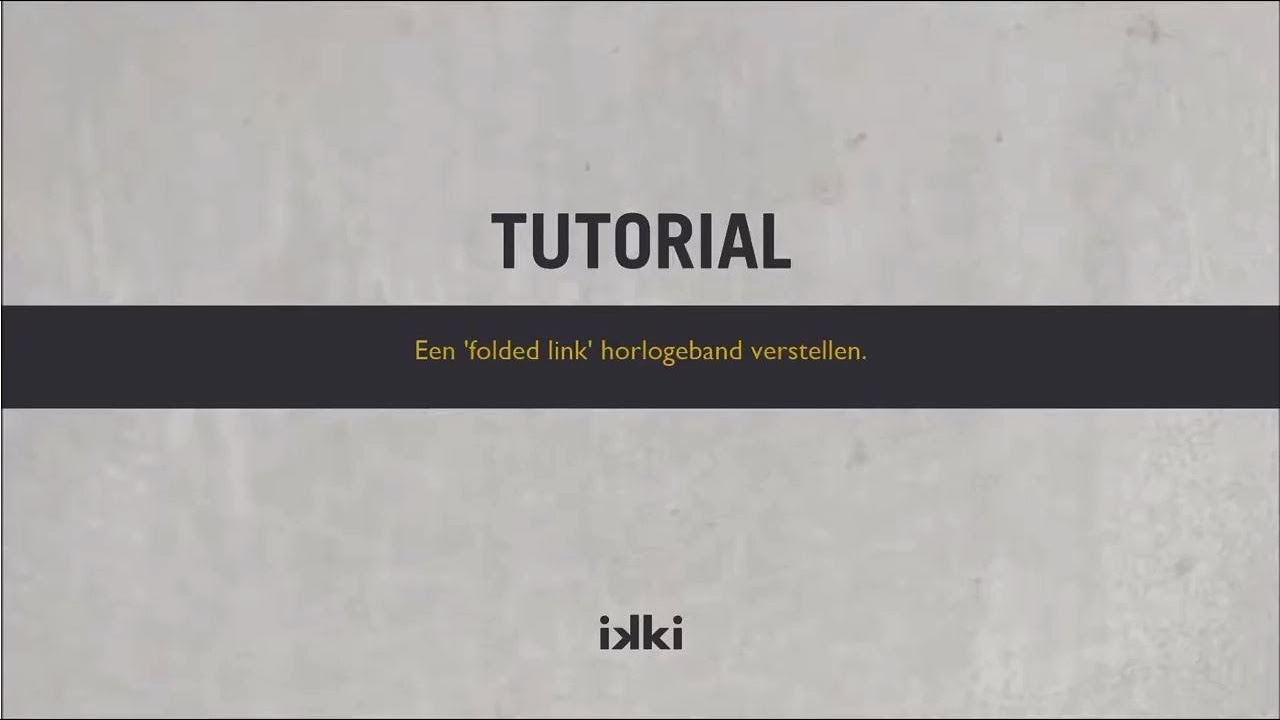 IKKI horloge - 'folded link' horlogeband verstellen met een rondbektang -  YouTube