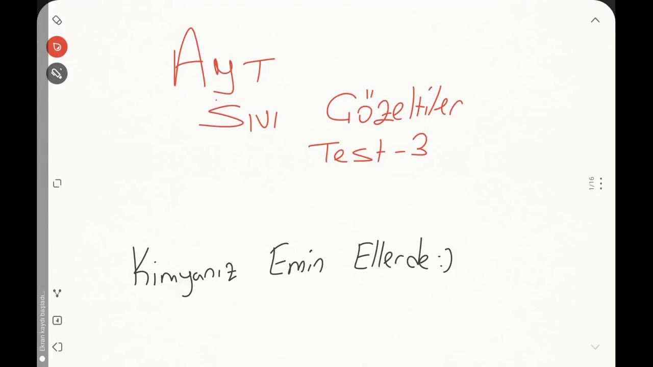 Aydın Yayınları AYT Kimya Soru Bankası 6.Bölüm Sıvı Çözeltiler Test-3