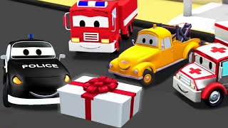 The Car Patrol Fire Truck And Police Car And Mats Birthday In Car City Truck Cartoon For Kids