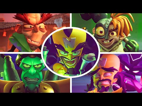 ⁣Crash Bandicoot 4: It's About Time - All Bosses + Cutscenes (No Damage)