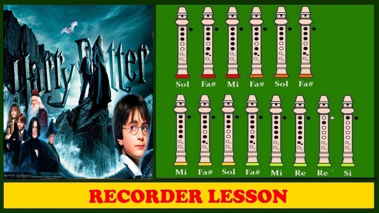 Harry Potter Theme Song Recorder Notes Tutorial - instrument soprano recorder roblox