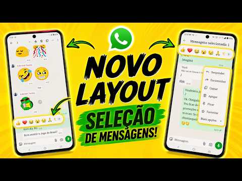 Novo Layout do WhatsApp! Veja o que mudou ao selecionar mensagens! 📲