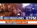 Geo News Headlines Today 07 PM | MQM-P Protest | PM Imran Khan | 26th Jan 2022