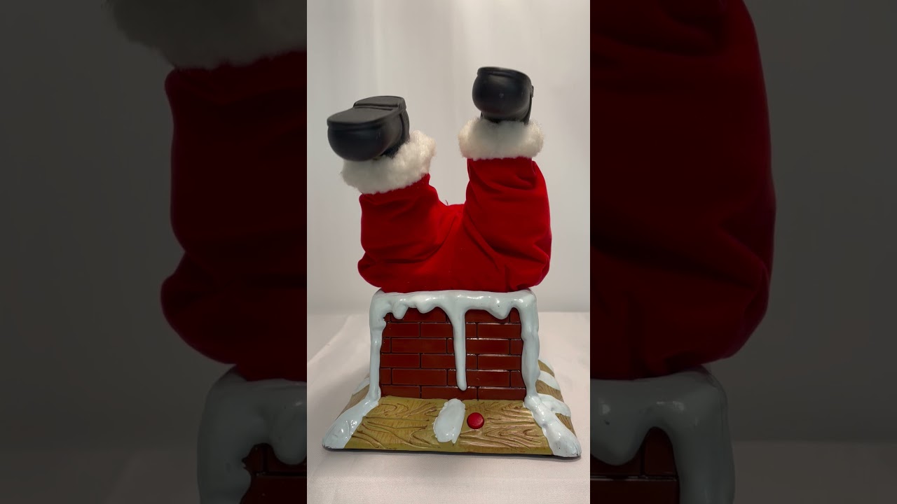 Funny Christmas Decoration!  Santa is Stuck in the Chimney!!  Ebay item