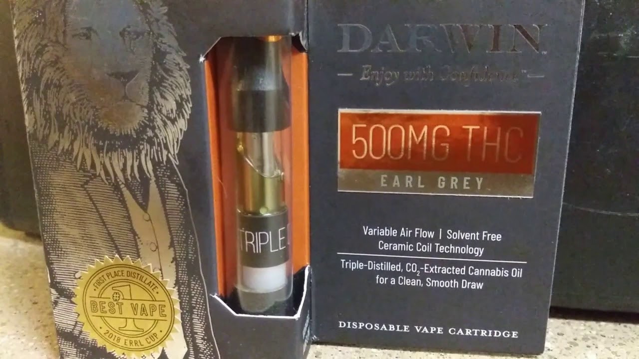 Darwin award winning vape cartridge Earl Grey