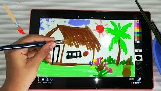 How to use an ordinary paint brush to draw on Tablet or Mobile phone