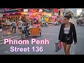 Phnom penh street 136  virtual walk  cambodia 4k tour