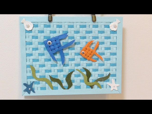 クラフトバンドで作る 熱帯魚の壁掛け - YouTube