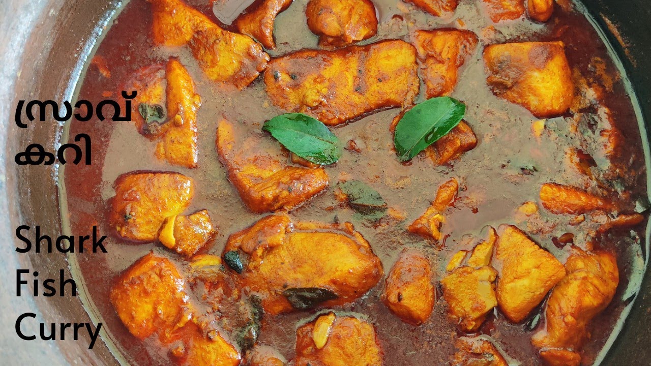 Kerala Style Shark Fish Curry Malayalam Recipe Sravu Meen Curry