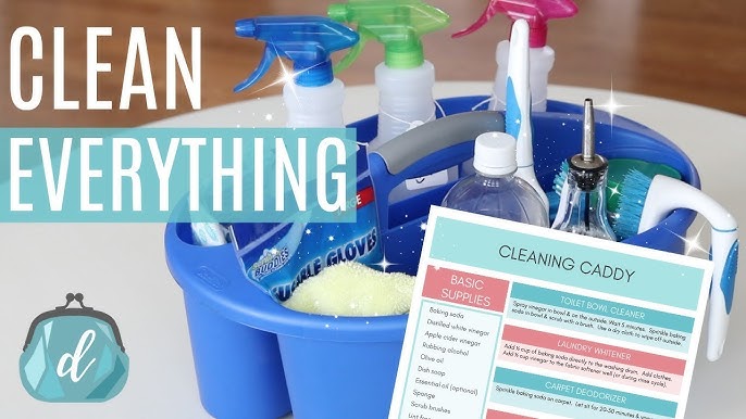 How to stock and organize a cleaning caddy