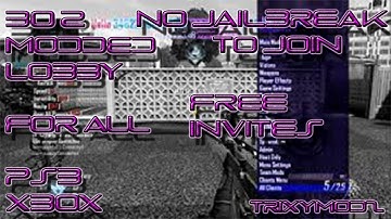BO2 MODDED LOBBY FOR FREE ! - NO JAILBREAK OR JTAG TO JOIN WITH XP LOBBYS !!!!