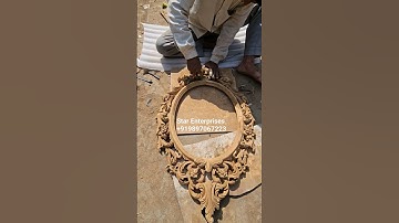Antique Carved Mirror Frame Sanding Work By Star Enterprises #carving #mirrorframe
