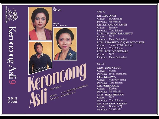 OK BINTANG JAKARTA - Keroncong Asli Vol 9 (Toto Salmon, Sri Widadi & Heny Purwandari) class=