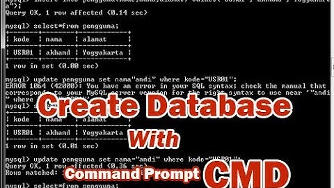 Tutorial 1 - Membuat Database Sederhana dari CMD