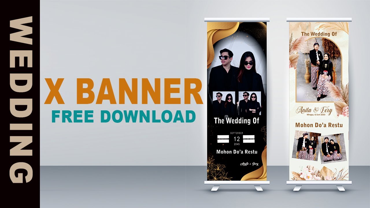 Desain X-Banner Wedding Cdr free download | Format CDR X7 - YouTube