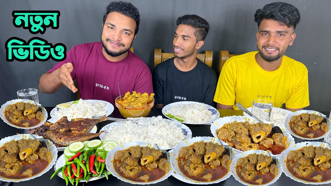 CHICKEN CURRY AND BUFFALO MEAT 🥩 CURRY WITH RICE AND CHILLI EATING SHOW