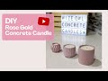 DIY Colored Concrete Candle | Valentine's Day Decor and Gift