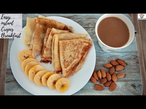 Crepes Recipe-How To Make Easy Crepes-Instant Breakfast Crepes Recipe  Indian. 