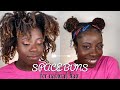 SPACE BUNS on Natural Hair | Perfect Double Buns