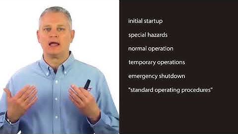 Process Safety Management (PSM): Operating Procedures