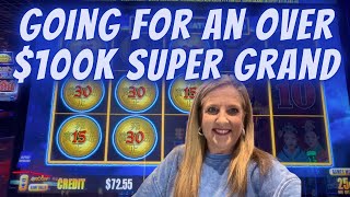 Going For An Over $100k Super Grand   #slots #casino #slotmachine