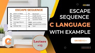 #clanguage C - Escape Sequence | Escape Sequences With Examples