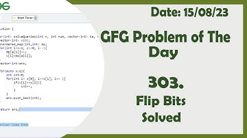 Flip Bits || C++ || GFG Daily Problem