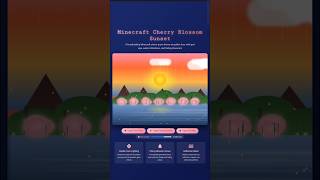 Minecraft Cherry Blossom Sunset Animation | Aesthetic Pixel Art Web Animation | HTML CSS JavaScript