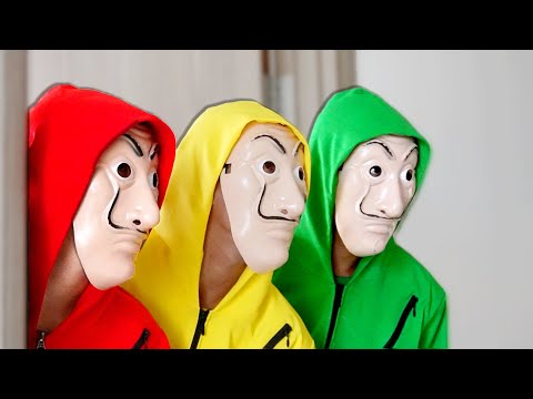 COLOR CREW MONEY HEIST || WAKE UP and Go To Get The HEAVY NERF GUN ( Funny Action Series )