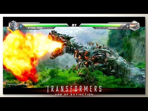 Optimus Prime & Dinobots vs Galvatron & Minions with Healthbars