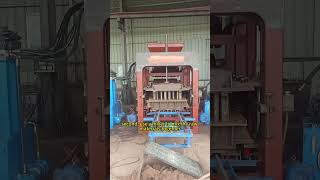 automatic brick making machine factory test before painting.