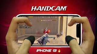 iPhone 13 HANDCAM 🔥 4 Fingers + Full Gyro / LIVIK Rush Gameplay ❤️ PUBG Mobile