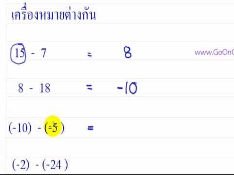 จำนวนเต็ม ตอนที่ 10 : คณิตพื้นฐาน ม.1. 