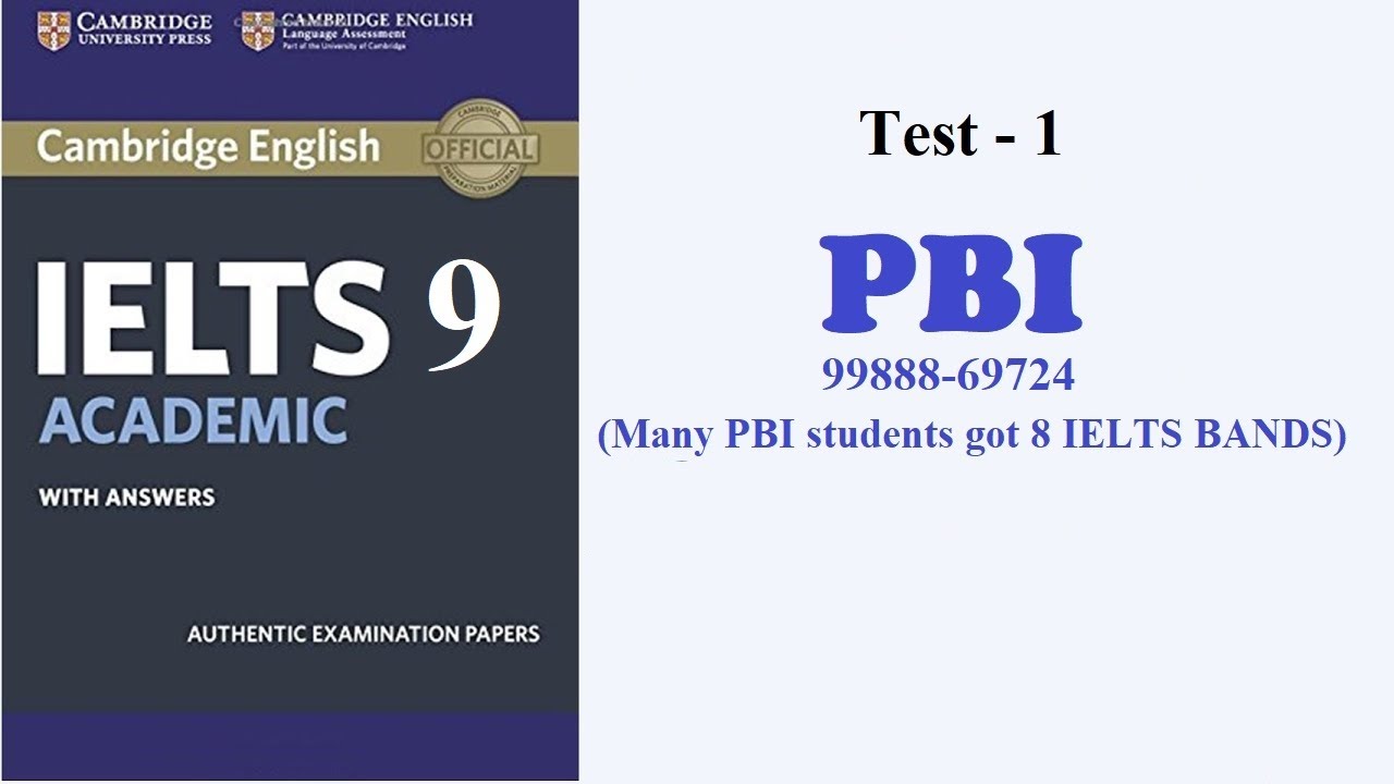 Cambridge IELTS 9 Test 1 Listening | Coaching Jalandhar - YouTube