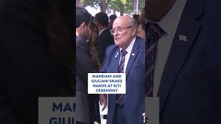 Zohran Mamdani and former Mayor Rudy Giuliani shook hands