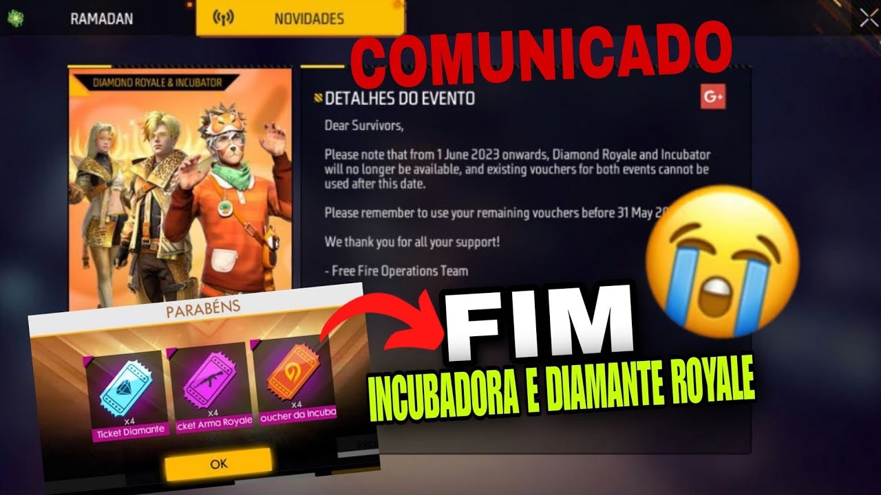 DATA DA NOVA SKIN EVOLUTIVA, NOVO PERSONAGEM DE GRAÇA, INCUBADORA, DINO 2D  - NOVIDADES FREE FIRE 