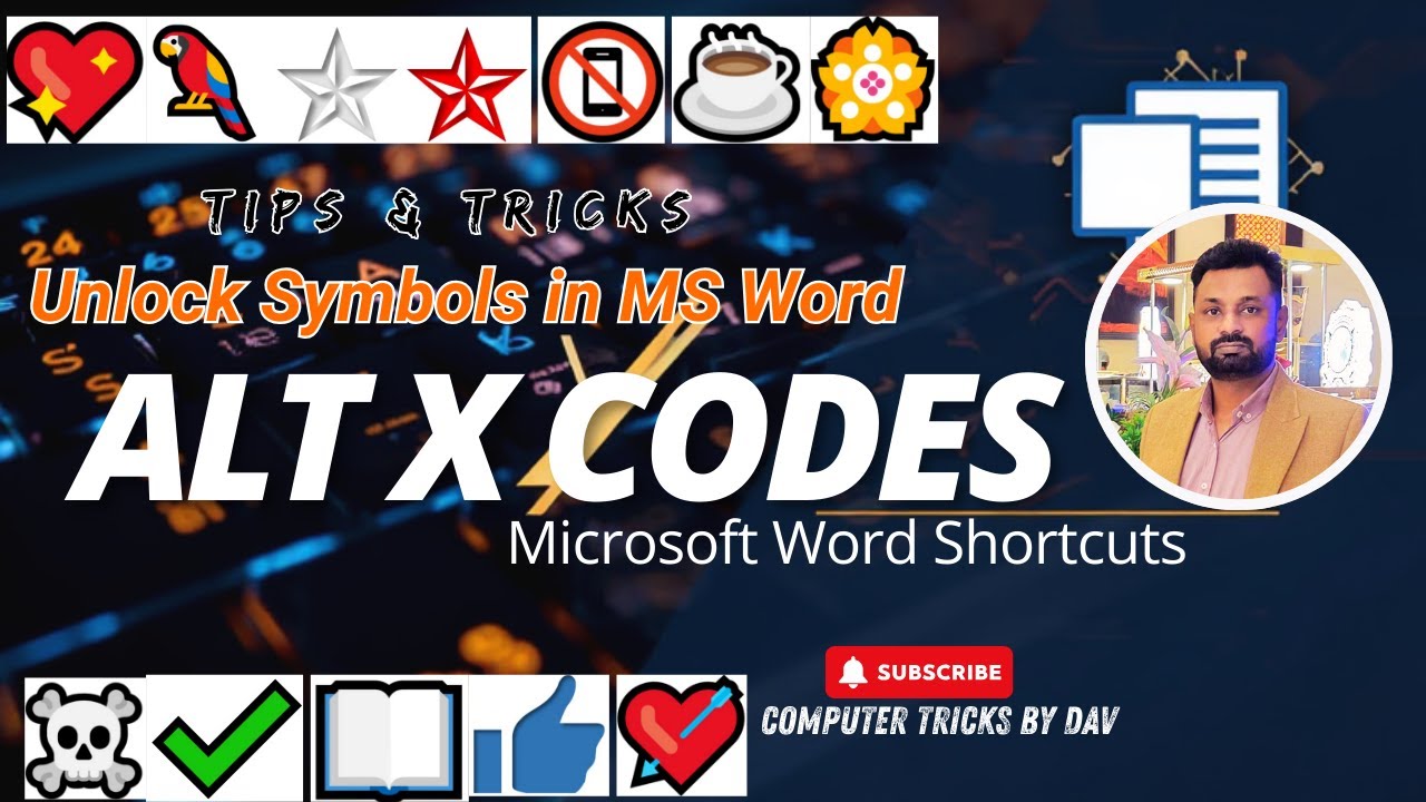 ALT X Codes in Ms Word | Alt X Symbol Codes in Word | Alt x codes # ...