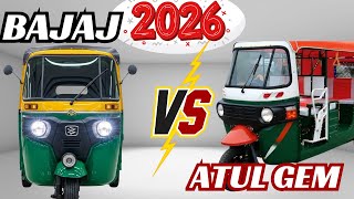 2025 Atul GEM Paxx CNG vs Bajaj Maxima Z CNG Auto Rickshaw Full Comparison Review