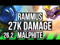 RAMMUS vs MALPHITE (JGL) | 8k gold comeback, 27K damage | BR Grandmaster | 26.2