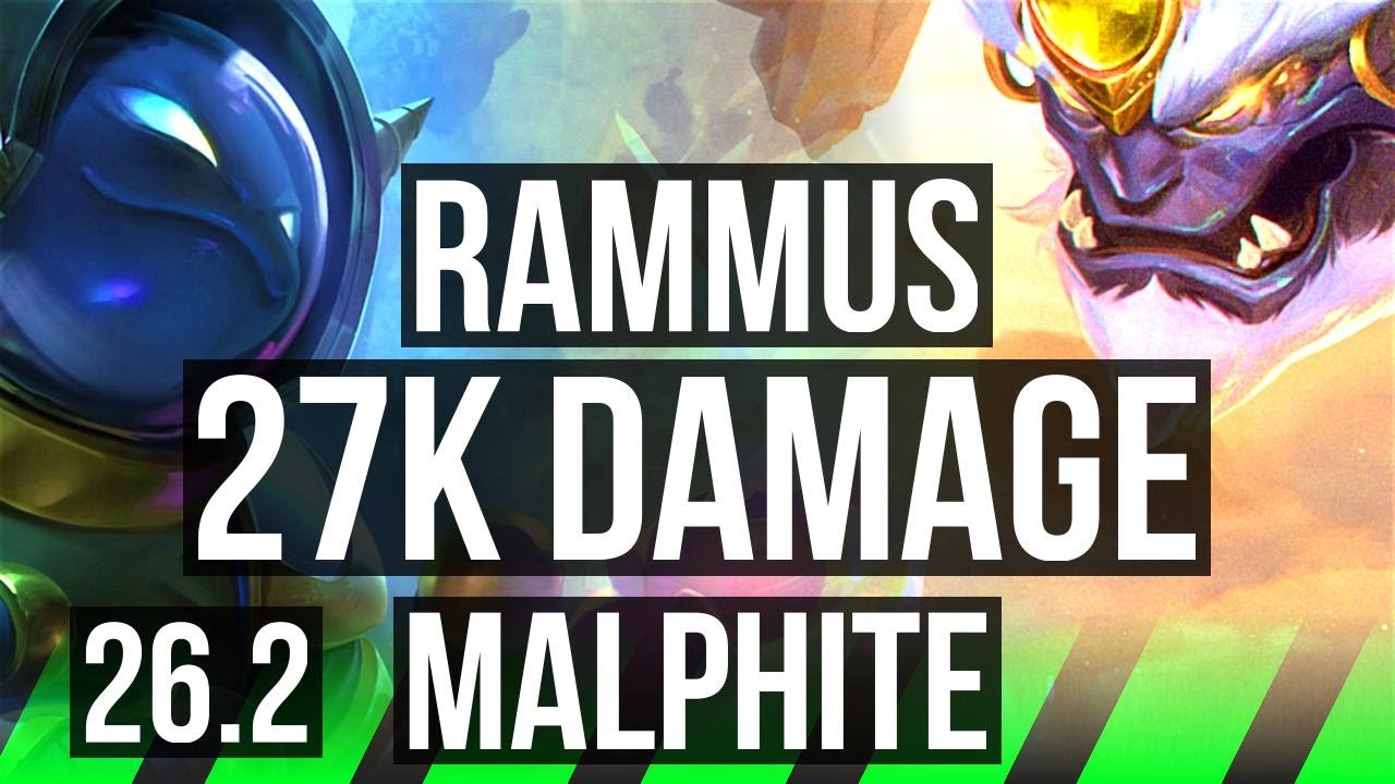 RAMMUS vs MALPHITE (JGL) | 8k gold comeback, 27K damage | BR Grandmaster | 26.2