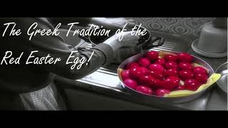 Greek Red Easter Egg