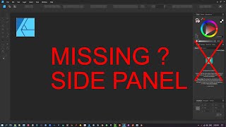 Affinity Side Panels Disappear
