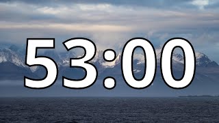 53 Minute Timer | Snowy Mountains | NO Music